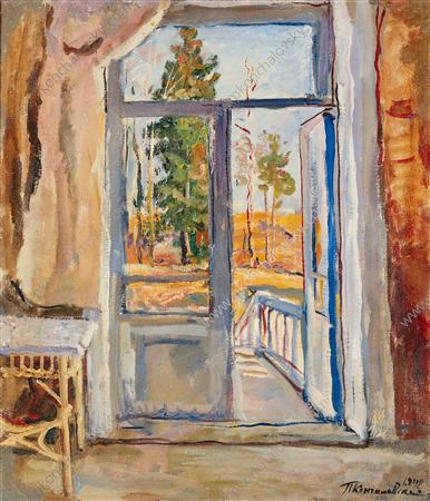 Весна. Открытая дверь на балконе., 1948 - Пётр Кончаловский