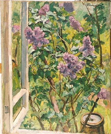 Still Life. Lilacs in the window., 1940 - Петро Кончаловський