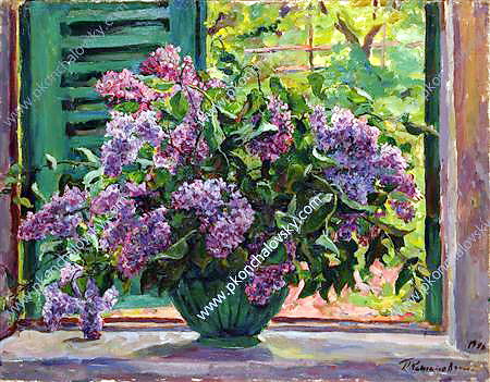 Still Life. Lilacs on the window., 1946 - Петро Кончаловський