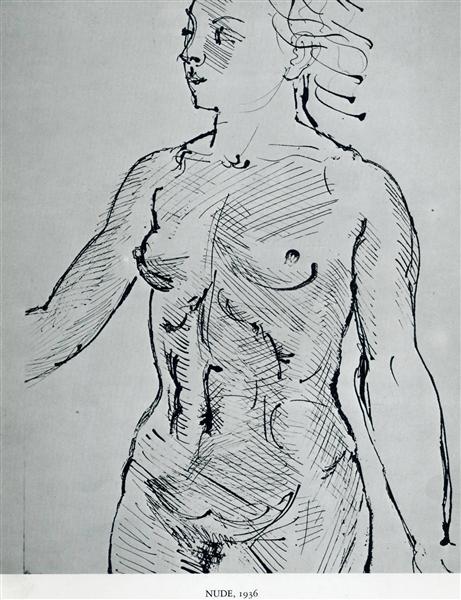 Female Nude, bust - Рауль Дюфи