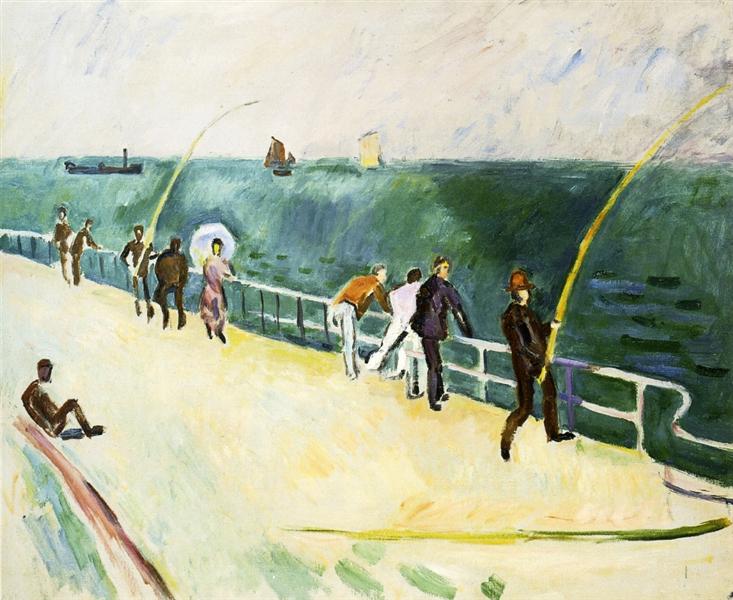 Men Fishing, 1907 - Рауль Дюфі