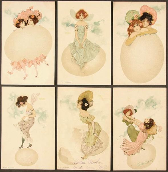 Girls and Eggs, 1901 - Рафаэль Кирхнер