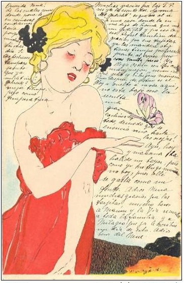 Love Thoughts, 1900 - Raphael Kirchner