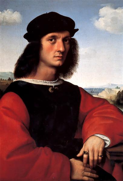 Portrait of Agnolo Doni, c.1505 - 1506 - Рафаель Санті