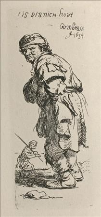 A Beggar and a Companion Piece, Turned to the Left - Rembrandt