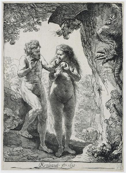 Adam and Eva, 1638 - 林布蘭