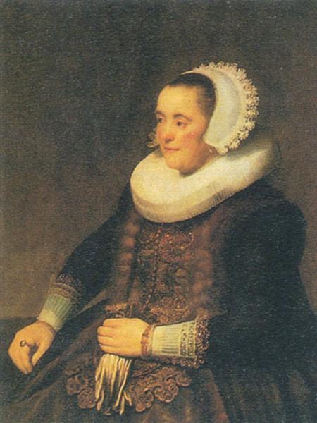 Portrait of a Seated Woman, c.1632 - 林布蘭