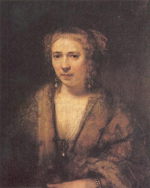 Portrait of Hendrikje Stoffels, 1654 - Рембрандт