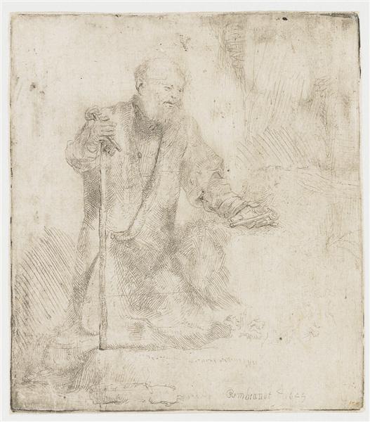 St. Peter in penitence, 1645 - Rembrandt van Rijn