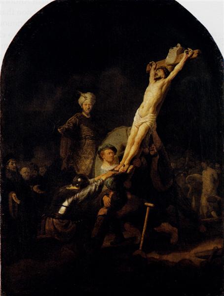 The Elevation Of The Cross, c.1633 - Рембрандт