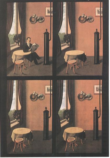 Man reading a newspaper, 1928 - René Magritte