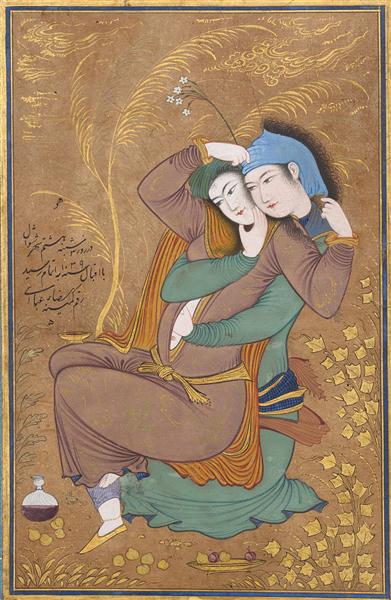Dois Amantes, 1630 - Reza Abbasi