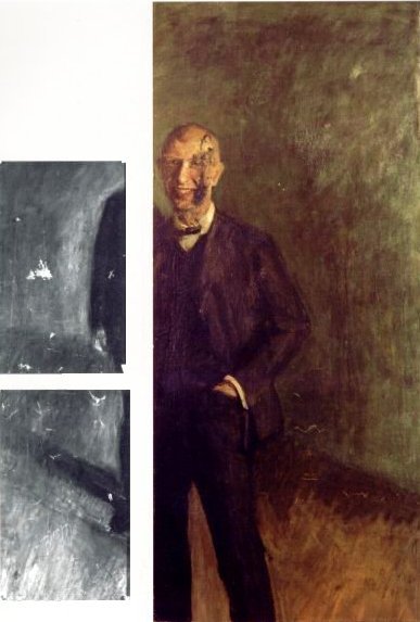Fragment of a smiling self-portrait at full length, c.1904 - Ріхард Герстль