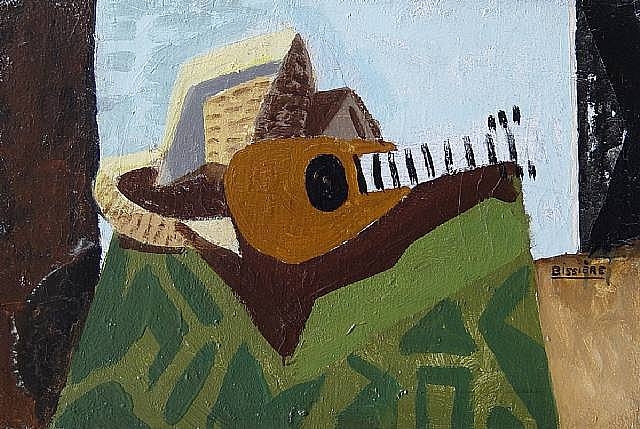 Composition avec mandoline, 1925 - Роже Бисьер
