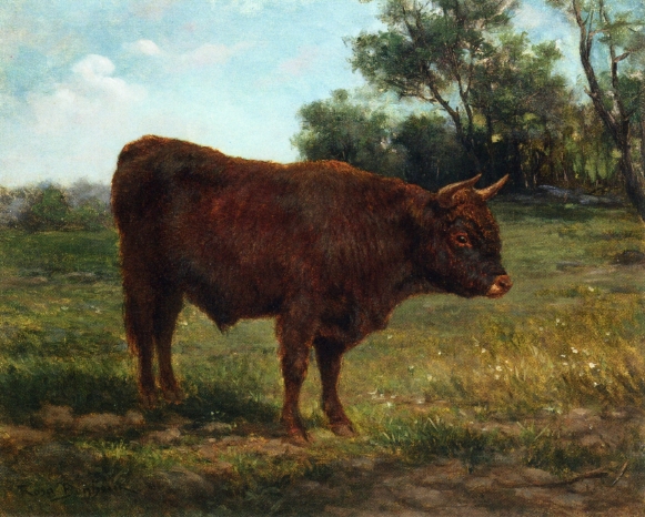 Longhorn Bull in a Landscape, 1896 - Роза Бонер