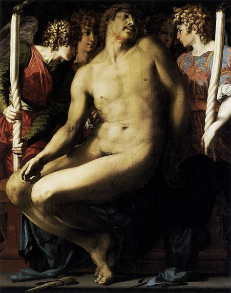 Dead Christ with Angels, 1526 - Россо Фьорентино
