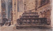 The tomb of Emperor Frederick III in the Stephansdom in Vienna - Рудольф фон Альт