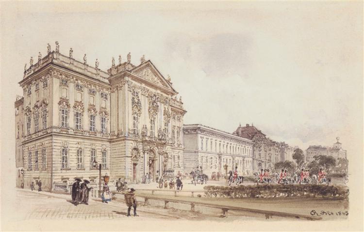Trautson Palace in Vienna, 1845 - Rudolf von Alt