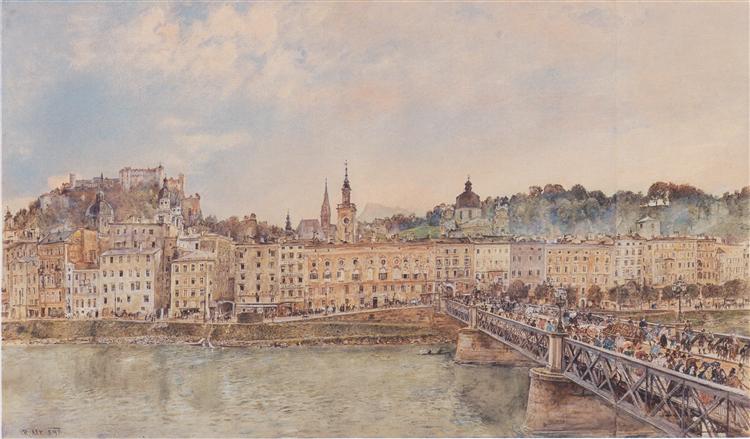 View of Salzburg, 1897 - Rudolf von Alt