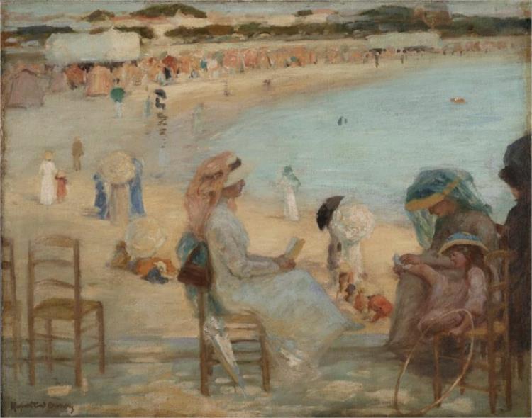 On the beach (Royan), 1908 - Руперт Банни