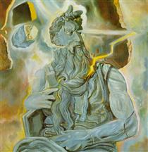 After Michelangelo's 'Moses', on the Tomb of Julius II in Rome - Salvador Dali