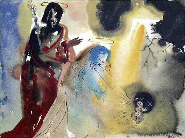 Iesu nativitas (Matthew 1:20), 1964 - Salvador Dalí