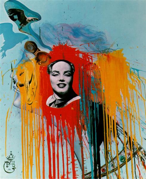 Self-Portrait (Photomontage with the famous 'Mao-Marilyn' that Philippe Halsman created at Dali's wish), 1972 - Salvador Dalí