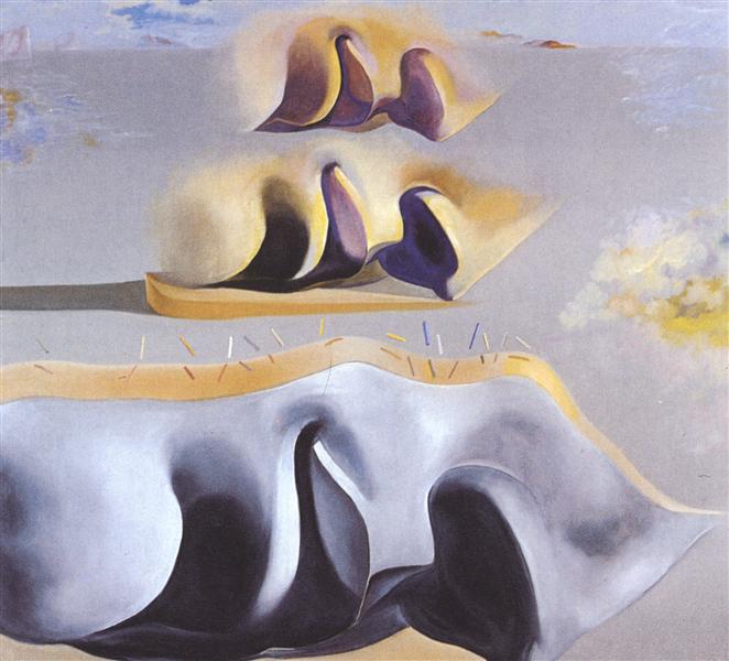 The Three Glorious Enigmas of Gala(second version), 1982 - Salvador Dali