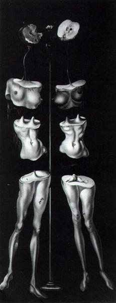 Untitled - Set Design (Figures Cut in Three), 1942 - Salvador Dalí