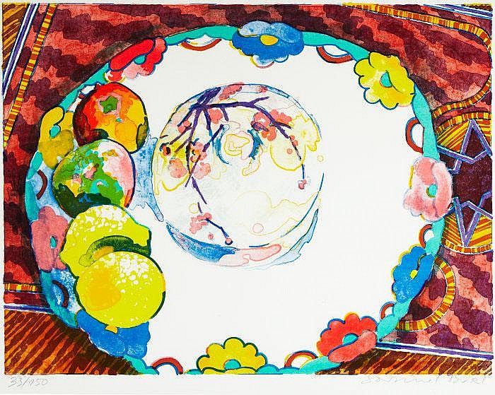 Bunter Tisch mit Früchten - Самуель Бурі