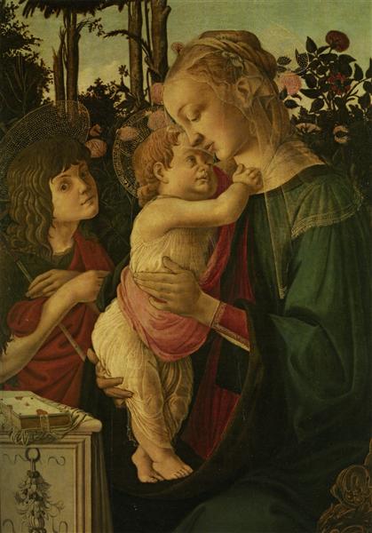 The Madonna and Child with the Infant Saint John the Baptist - Sandro Botticelli