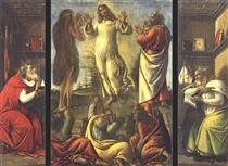 Transfiguration, St Jerome, St Augustine - 波堤切利