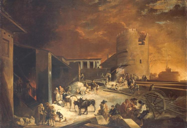 Ein Römischer Kalkofen, 1637 - Sebastien Bourdon