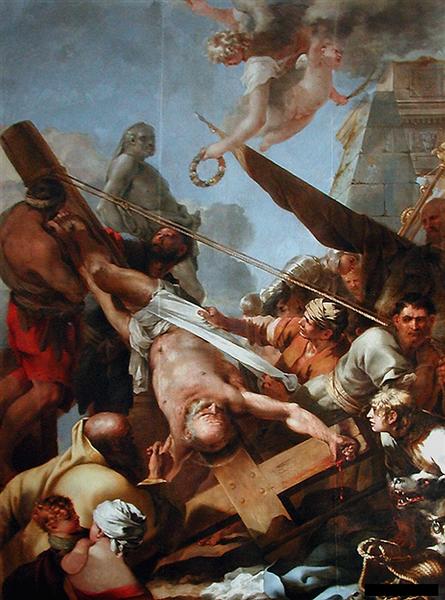 Le crucifiement de Saint Pierre, 1643 - Sébastien Bourdon