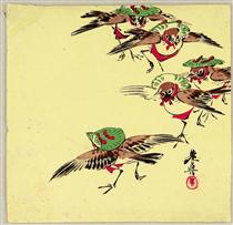 Birds in Festival - Shibata Zeshin