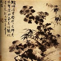 Chrysanthemums and bamboo - Shitao
