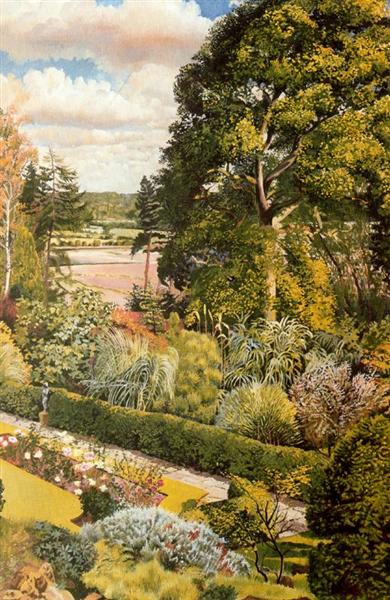 Garden View. Cookham Dene., 1938 - Stanley Spencer