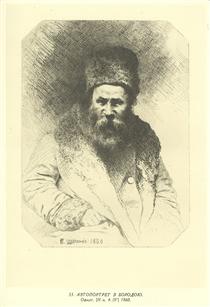 Self-portrait with beard - Тарас Шевченко