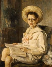 Boy reading - Thalia Flora-Karavia