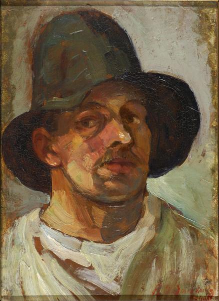 Self portrait with hat, 1906 - Theo van Doesburg