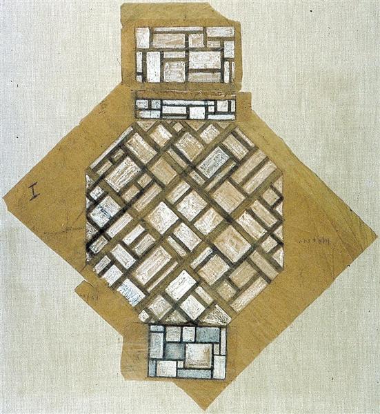 Sketch for the ceiling, 1923 - Theo van Doesburg