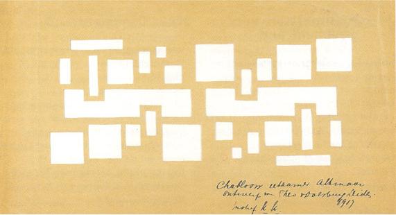 Template for the Long House ornament edge, 1917 - Theo van Doesburg