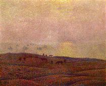 Cows in a Landscape - Théo van Rysselberghe