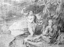 Minerva and Odysseus at Telemachus - Theodor van Thulden