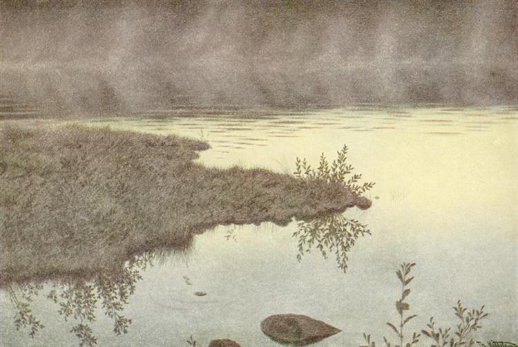 Blege Taager Vandret Over Vandet, 1900 - Theodor Severin Kittelsen