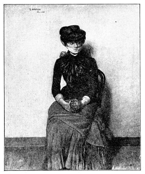 In the waiting room study - I venteverelset, 1883 - Theodor Kittelsen
