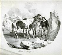 Horses of the Auvergne - Теодор Жерико