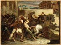 Course de chevaux libres : La Mossa - Théodore Géricault