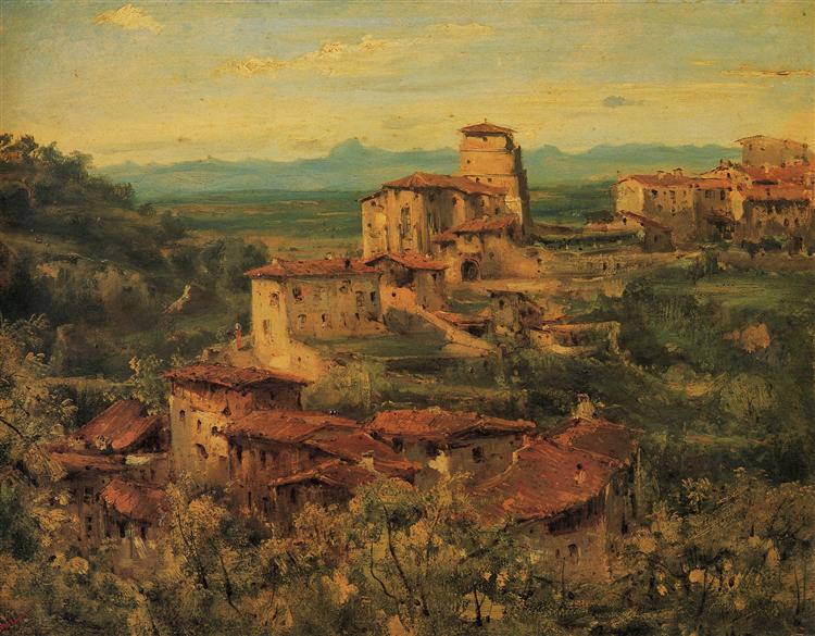 A town Thiers, 1830 - Теодор Руссо