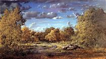 Glade of the Reine Blanche in the Fontainebleau Forest - Theodore Rousseau